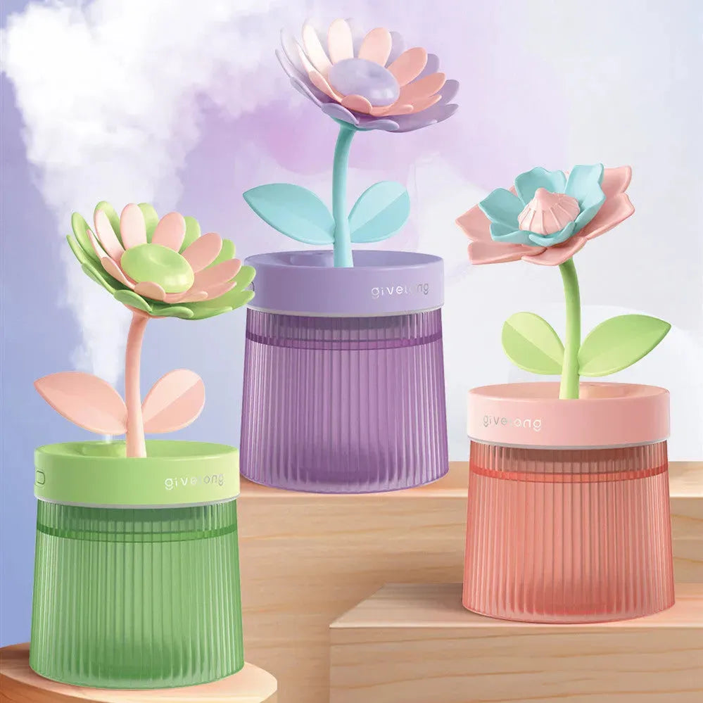 Flower Air Humidifier Small Night Lamp Usb - Bellarte Enchanté Flower Air Humidifier Small Night Lamp Usb